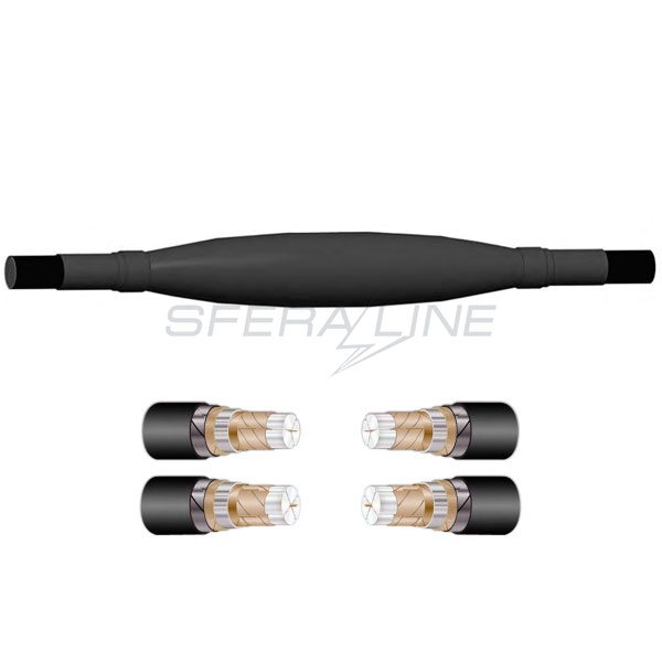 З’єднувальна муфта JTpPTHC 1 3x50-95 CM зі з'єднувачами, для 3-жильних кабелів у паперовій ізоляції, Sicame